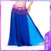 Vestido de gasa con doble abertura para danza del vientre, sexy, para espectáculos escénicos