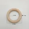 Anillo de madera de haya gancho para cortina madera maciza DIY anillo de madera anillos de fitness para niños ventana romana multiusos