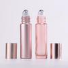 Frasco de vidro bola cor ouro rosa 5ml10ml frasco de bola rosa frasco vazio portátil para amostra sub-embalagem frasco cosmético