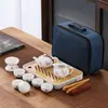 Juego de Té Portátil para Viaje Tetera Ding Kiln Gaiwan Taza de Té Bandeja de Té Taza Rápida Logo de Empresa Regalo Souvenir Juego de Té
