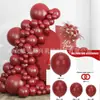 Conjunto de Corrente de Balões de Cor Sólida Nova Transfronteiriça com 137 Peças Decoração de Festa de Aniversário Pacote de Balões para Decoração de Casamento