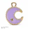 Accesorios de colgantes para joyería DIY de aleación morada transfronteriza con aceite vertido, adecuados para colgantes de mochilas hechas a mano, llaveros y cadenas de teléfono