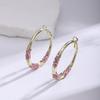 Brincos de argola de diamantes torcidos de moda europeia e americana design exagerado temperamento único brinco retrô atacado