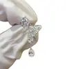 Lindo Prego de Osso da Orelha Asa de Anjo Estilo Menina Doce Cool Picante Nicho Exquisito Super Brilhante Design Único Brincos Versáteis para Mulheres