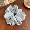 Estilo igual ao de Zhao Rusi Anel de Cabelo de Cetim Super Intestinal Flor de Cabeça Estilo Coreano Corda de Cabelo Feminina Corda de Cabelo com Cabeça de Bola