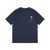 Camiseta Feminina Nova de Verão Estilo Solto Algodão Puro Manga Curta Estilo Japonês Simples 230g Peso Pesado Respirável Gola Redonda Manga Meia Manga para Mulheres