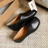 Zapatos de Piel de Cerdo con Dedos Separados, Piel de Flor Completa por Dentro y por Fuera, Suave Piel de Vaca de Flor Completa, Mocasines Duraderos de Suela Gruesa, Zapatos de Mujer Estilo Alemán