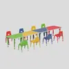 Yifanmei Juego de Mesa y Sillas Personalizado para Niños de Jardín de Infancia Mesa de Aprendizaje Rectangular Elevable Anti-Golpes y Resistente al Desgaste