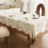 Toalha de Mesa Retangular Estilo Francês Retrô, Lavável, Impermeável, à Prova de Óleo, Resistente ao Calor, Luxo Leve, Toque de Alta Qualidade, Capa Protetora de Mesa
