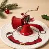 Sino de Ferro de Natal Pode Tocar Pingente Enfeites Decoração de Árvore de Natal Acessórios DIY Adereços Janela Enfeites de Natal