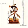 Transfronterizo Nuevo Acrílico Calabaza Calavera Hombre Colgante Decorativo Plano Coche Espejo Retrovisor Colgante Fiesta de Halloween