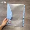 Pasta de arquivo transparente A4 transfronteiriça com 11 furos, grande capacidade, para guardar materiais de estudo e provas, pasta de arquivo espessa