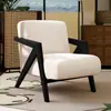 Cadeira Richard Estilo Chinês Sofá Individual para Sala de Estar Cadeira de Sofá Designer Varanda Retro Francês Lazer Madeira Maciça Cadeira de Sofá