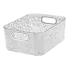 Caja de Almacenamiento de Escritorio Baño Baño Cocina Cosméticos Lápiz Labial Varios Organización Patrón Glaciar Cesta de Almacenamiento Almacenamiento