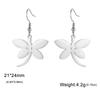 Pendientes de acero de titanio cortados para damas, personalidad simple, colgante de libélula pequeña, moda de viajero, pendientes sencillos de acero inoxidable al por mayor