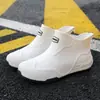 Botas de lluvia cortas, nuevas, minimalistas y de moda, impermeables, con forro de felpa para abrigar, adecuadas para uso casual, pesca y trabajos de reparto, y con suela de goma antideslizante