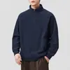 Sudadera de forro polar pesada estilo retro americano con cuello alto, otoño 2026, para hombre, manga larga, corte holgado, informal, versátil, para exteriores