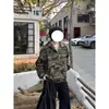 Marca de streetwear americana, sudadera con capucha de camuflaje elegante y genial, chaqueta casual versátil de otoño para hombre, corte holgado, con cremallera