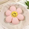 Acessórios de tecido com enchimento de algodão em formato de girassol sorridente de desenho animado em cores doces para DIY de acessórios de cabelo, broches, decorações de roupas, sapatos e bolsas