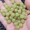Cuentas de jade de cuarcita verde amarillenta de estilo antiguo, cuentas de jade sueltas, jade Hetian de imitación, cuentas cilíndricas de jade amarillo de imitación, cuentas espaciadoras y cuentas redondas