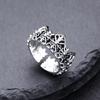 Anillo crucífero de plata de ley 925 al por mayor, anillo de dedo vivo para hombres y mujeres, cruz de plata tailandesa, joyería retro con personalidad antigua