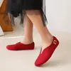 Novos Sapatos Casuais de Salto Baixo Simples de Veludo Fosco Sapatos de Primavera e Outono Sapatos de Tamanho Grande para Comércio Exterior para Cabelo