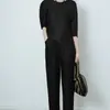 Conjunto de Ropa de Mujer Plisado Miyake: Conjunto de Dos Piezas para Mujer: Top Irregular Nuevo y Pantalones Rectos
