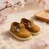 Boneca de pelúcia Mia batata espanhola 24cm com vestido de balé de tule rosa 20cm, sapatos novos de couro com tira em T e sapatos de lona