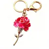 Chaveiro de Flor Rosa de Corda Trançada para Carro de Mulheres, Argola de Chaveiro Pingente de Bolsa de Metal, Presente Criativo Atacado Aliexpress