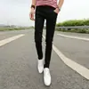 Direto da fábrica jeans preto coreano masculino jeans calças masculinas leggings jeans masculinos
