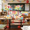 Decoração para a Temporada Escolar de 2026 Enfeites de Mesa Desenho Animado Personagens em Pé Cenário de Atmosfera para Feriados Sala de Aula Parque de Diversões Decorações de Mesa