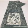 Nueva Cuerda para el Cabello de Encaje con Lentejuelas de Flores de Ancho Completo Africana Tela para Vestido de Banquete Bordada con Lentejuelas Encaje Africano