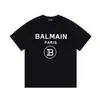 Camiseta de Verano Cruzada Bale25Ss Nuevo Estilo 260g Algodón Peinado Puro Hilo Doble Logo Impreso Lujo Accesible para Hombre y Mujer Manga Corta