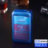 Estuche de cigarrillos transparente transfronterizo con encendedor, tapa deslizante automática, gran capacidad, paquete de 20 cigarrillos, estuche de cigarrillos de aleación de aluminio