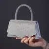 Bolso de Cena Nuevo Transfronterizo, Bolso de Cadena Exquisito Totalmente de Diamantes, Bolso de Hombro Cruzado de Gran Capacidad para Mujer, Bolso de Mano Moderno
