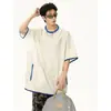 Camiseta Deportiva de Ciclismo Unisex de Manga Corta Tejida con Bloques de Color, Bolsillo con Cremallera, Mangas Raglán, Cuello Redondo, Talla Grande, Nuevo Estilo de Verano, Muy Vendida
