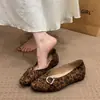 Zapatos de conducción cómodos de suela blanda estilo hada para mujer 2026 nueva llegada sin cordones tacón oculto corte bajo puntera cuadrada zapatos de un solo uso de doble uso