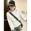 Novo design de outono, estiloso look de duas peças, camiseta de manga longa para mulheres, nicho, casual, modelador, top versátil para usar por baixo