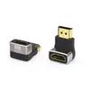 Conector hdmi2.1 computador televisão set-top box monitor projetor adaptador cotovelo liga de alumínio 8K