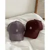 Nueva Gorra de Béisbol de Pana Estilo Retro Americano para Mujer de Principios de Otoño, Gorra de Béisbol Versátil Coreana para Hombre con Corona Profunda y Visera Curva, Hace que la Cara Parezca Más Pequeña