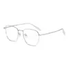 Moda 52 Gafas Armazones de Gafas de Titanio Puro para Mujeres, Cuadrados Redondos Grandes de Moda Ultraligeros 7 Adelgazantes 98 Gafas de Prescripción Retro para Rostros de Hombres 10