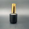 Frasco de Esmalte 15ml Preto Fosco à Prova de Luz Gel de Esmalte Frasco Dosador Cosmético com Pincel Frasco de Vidro para Nail Art Pequena Capacidade