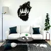 Decoración de Pared Metálica de Animales Arte Negro Decoración Decorativa de Pared Logo Decoración Hogar Sala de Estar Decoración de Pared