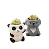 Macetas de cerámica de animales y plantas de dibujos animados lindas y juguetonas, las más vendidas transfronterizas, varios estilos disponibles para venta al por mayor