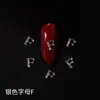 Nova Lz Personalizada 26 Letras Liga de Metal Joias Estilo Japonês Celebridade da Internet Prata Nail Art Cristais Strass