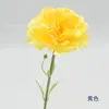Ramo de clavel de tallo corto de una sola flor artificial para jarrón, decoración del hogar, decoración de sala de estar, adorno de mesa de comedor, flor artificial