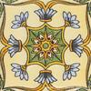 Azulejos Pequeños de Flores Amarillas 100X100 Azulejos de Flores Brillantes Esmaltados Mediterráneos Azulejos de Pared para Friso de Cocina Lavabo