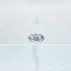 Brincos de Liga de Titânio ASTM F-136 com Zircônia Redonda Dupla Semáforo G23 Zircônia Pregos de Osso de Orelha Piercing para Orelha Média