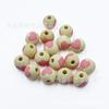 Nuevas cuentas de madera de arte, cuentas redondas de loto de 16 mm, para el Día de San Valentín, XO Love Cupid, accesorios de joyería DIY, cuentas sueltas, cuentas de madera.