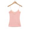 AP25064-25 Primavera Nuevo Estilo Europeo y Americano Chica Dulce Casual Cuello en V Encaje Chaleco Delgado Tirantes